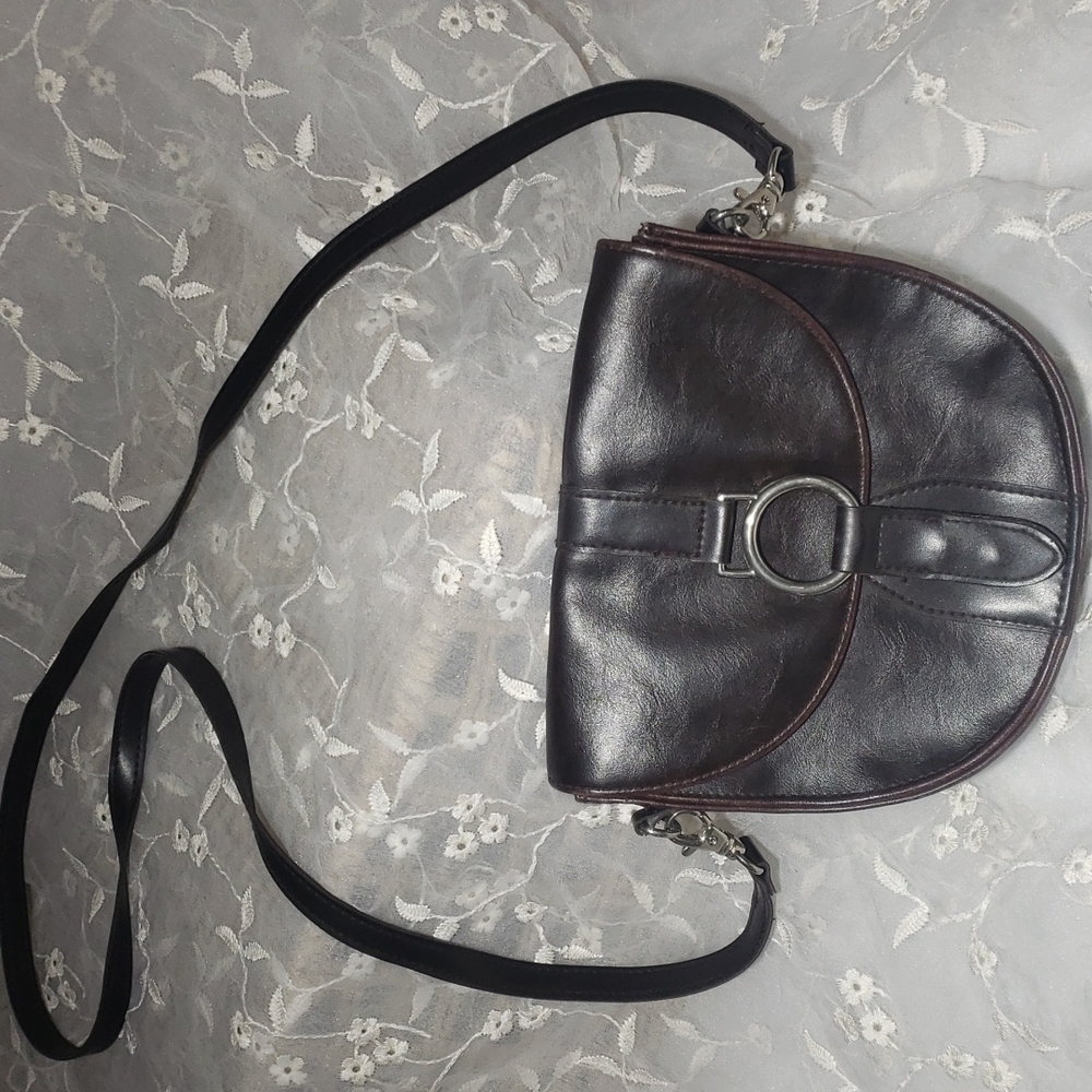 Little brown crossbody bag, minimalist, nuetral,mid century modern.